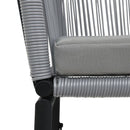 havestole 2 stk. PVC rattan antracitgrå