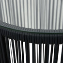 bistrosæt 3 dele med hynder PVC-rattan sort