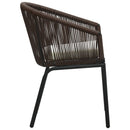 bistrosæt 3 dele med hynder PVC-rattan brun