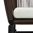 bistrosæt 3 dele med hynder PVC-rattan brun