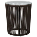 bistrosæt 3 dele med hynder PVC-rattan brun