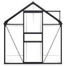 drivhus med fundamentramme 3,3 m² aluminium antracitgrå