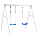 gynger med reb 2 stk. 37x15 cm polyethylen blå