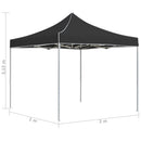 foldbart festtelt aluminium 2 x 2 m antracitgrå