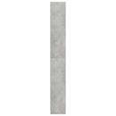 bogreol med 5 hylder 80x24x175 cm konstrueret træ betongrå