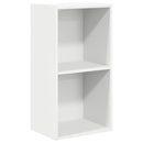 bogreol med 2 hylder 40x30x76,5 cm konstrueret træ hvid