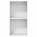 bogreol med 2 hylder 40x30x76,5 cm konstrueret træ hvid