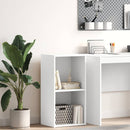 bogreol med 2 hylder 40x30x76,5 cm konstrueret træ hvid