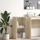 bogreol med 2 hylder 40x30x76,5 cm konstrueret træ sonoma-eg