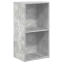 bogreol med 2 hylder 40x30x76,5 cm konstrueret træ betongrå