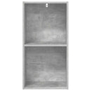 bogreol med 2 hylder 40x30x76,5 cm konstrueret træ betongrå