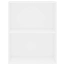 bogreol med 2 hylder 60x30x76,5 cm konstrueret træ hvid