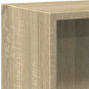 bogreol med 2 hylder 60x30x76,5 cm konstrueret træ sonoma-eg