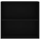bogreol 80x30x76,5 cm konstrueret træ sort