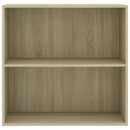 bogreol 80x30x76,5 cm konstrueret træ sonoma-eg