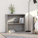 bogreol med 2 hylder 80x30x76,5 cm konstrueret træ betongrå