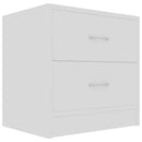sengeborde 2 stk. 40x30x40 cm konstrueret træ hvid