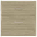 sengeborde 2 stk. 40x30x40 cm konstrueret træ sonoma-eg