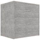 sengeborde 2 stk. 40x30x40 cm konstrueret træ betongrå
