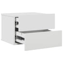 sengebord 40x30x30 cm konstrueret træ hvid
