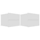 sengeborde 2 stk. 40x30x30 cm konstrueret træ hvid