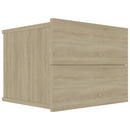 sengeborde 2 stk. 40x30x30 cm konstrueret træ sonoma-eg
