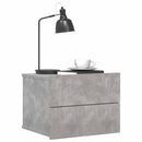 sengeborde 2 stk. 40x30x30 cm konstrueret træ betongrå