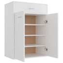 skoskab 60x35,5x84 cm konstrueret træ hvid
