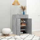 skoskab 60x35x84 cm konstrueret træ betongrå