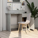 skrivebord 100x50x76 cm konstrueret træ betongrå