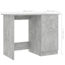 skrivebord 100x50x76 cm konstrueret træ betongrå