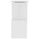 skrivebord til hjørne 200x50x76 cm konstrueret træ hvid