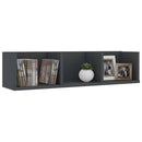 cd-reol 75x18x18 cm konstrueret træ grå