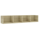 CD-hylde 100x18x18 cm konstrueret træ sonoma-eg