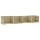 CD-hylde 100x18x18 cm konstrueret træ sonoma-eg