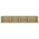 CD-hylde 100x18x18 cm konstrueret træ sonoma-eg
