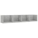 CD-hylde 100x18x18 cm konstrueret træ betongrå