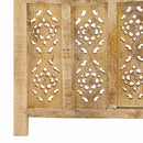 4-panels rumdeler håndskåret 160 x 165 cm massivt mangotræ