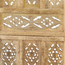 5-panels rumdeler håndskåret 200 x 165 cm massivt mangotræ