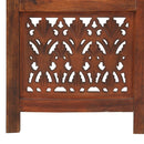 3-panels rumdeler håndskåret 120 x 165 cm massivt mangotræ brun