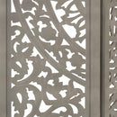 3-panels rumdeler håndskåret 120 x 165 cm massivt mangotræ grå