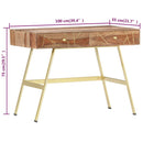 skrivebord med skuffer 100x55x75 cm massivt akacietræ