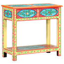 håndmalet konsolbord 80x35x75 cm massivt mangotræ