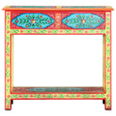 håndmalet konsolbord 80x35x75 cm massivt mangotræ