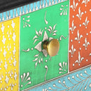 håndmalet konsolbord 80x35x75 cm massivt mangotræ