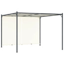 pergola med justérbart tag 3x3 m stål cremefarvet