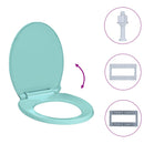 toiletsæde med soft-close oval grøn