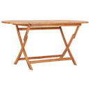 foldbart havebord 160x80x75 cm massivt teaktræ