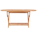 foldbart havebord 160x80x75 cm massivt teaktræ