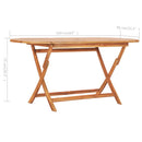 foldbart havebord 160x80x75 cm massivt teaktræ